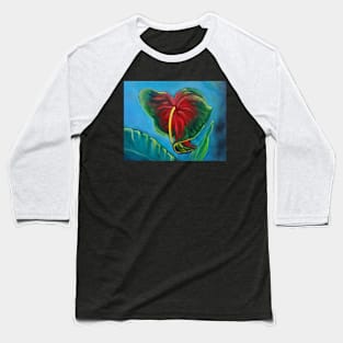 Red Anthurium Baseball T-Shirt